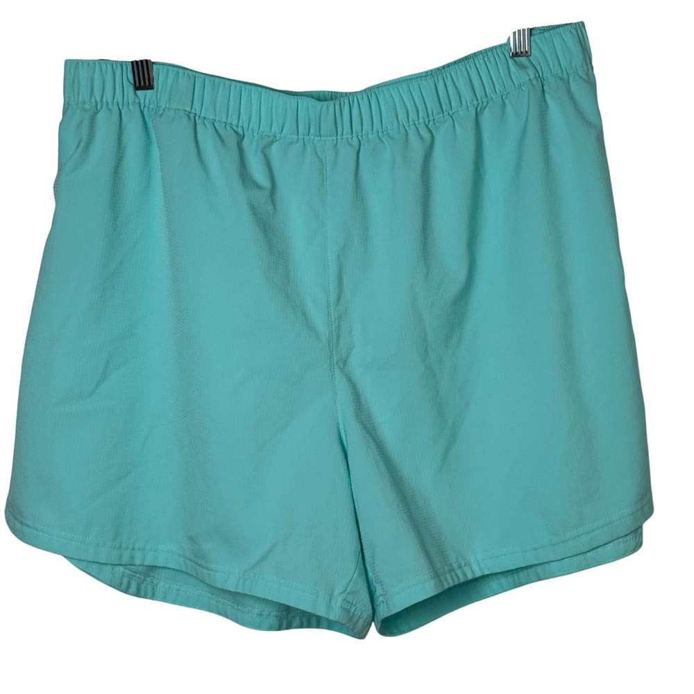 Columbia PFG‎ Womens Shorts Teal Aqua Size 3X Elastic Waist Fishing Outdoor